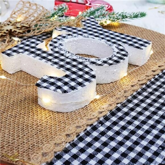 Merry Christmas Sign - Buffalo Plaid Christmas, Front Door Christmas Decorations - Picture 5 of 7